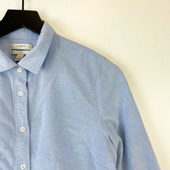 J.Crew (4) Boy Button Up Shirt Blue Colorblock Cotton Womens - Picture 2 of 9